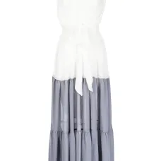 Ярусное вечернее платье с поясом Ярусное вечернее платье с поясом