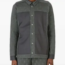 Фактурная рубашка со вставками