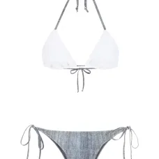 Бикини в стиле колор-блок с треугольными чашками