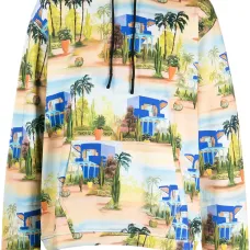 Худи с кулиской и графичным принтом