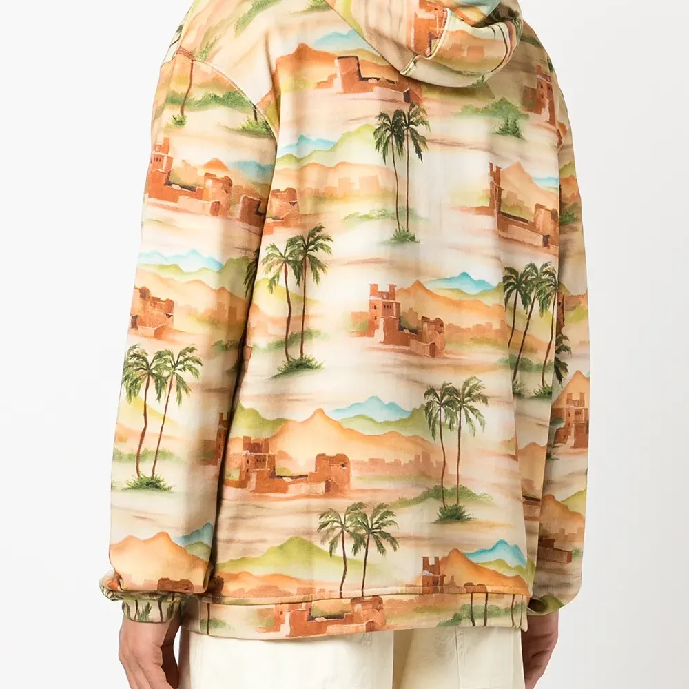 Худи на молнии с графичным принтом