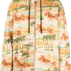 Худи на молнии с графичным принтом