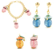 Комбинированные браслет и серьги