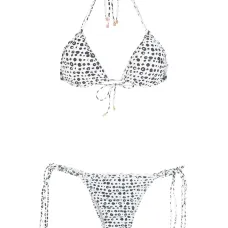 Бикини в горох с треугольными чашками