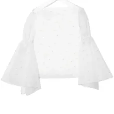 Блузка с вышивкой в горох