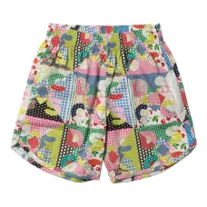 Шорты с принтом в технике пэчворк