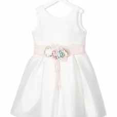 Платье с цветочной аппликацией