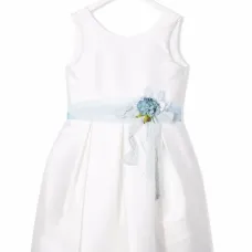 Платье без рукавов с цветочной аппликацией