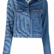 Джинсовая куртка с принтом