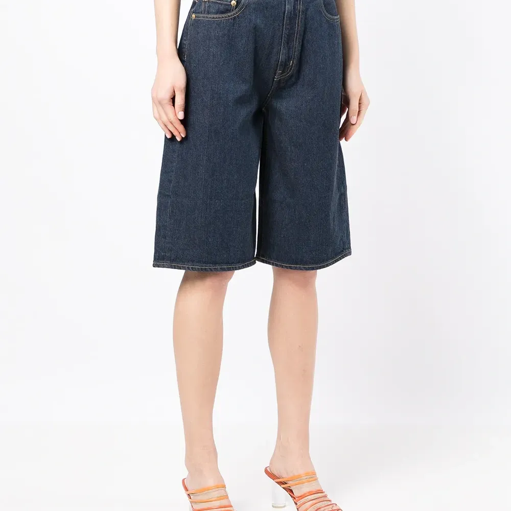 Джинсовые шорты-бермуды The Turquoise с завышенной талией