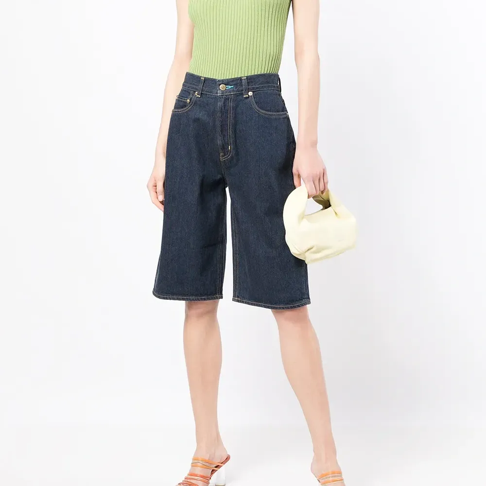 Джинсовые шорты-бермуды The Turquoise с завышенной талией