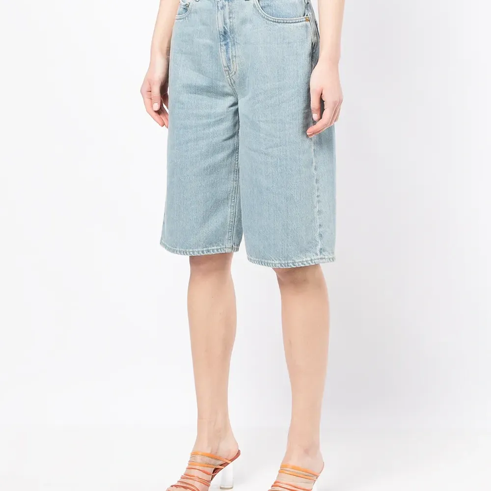 Джинсовые шорты-бермуды The Turquoise с завышенной талией