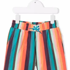 Полосатые плавки-шорты с кулиской