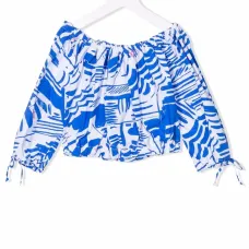 Топ с длинными рукавами и графичным принтом