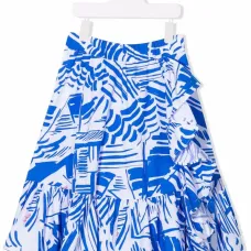 Юбка миди с абстрактным принтом Юбка миди с абстрактным принтом