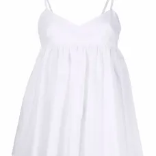 Топ на тонких бретелях с баской Топ на тонких бретелях с баской