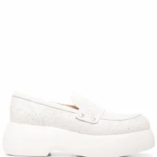 Лоферы на платформе с перфорацией Лоферы на платформе с перфорацией