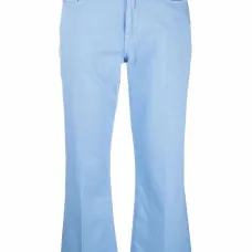 Укороченные джинсы широкого кроя