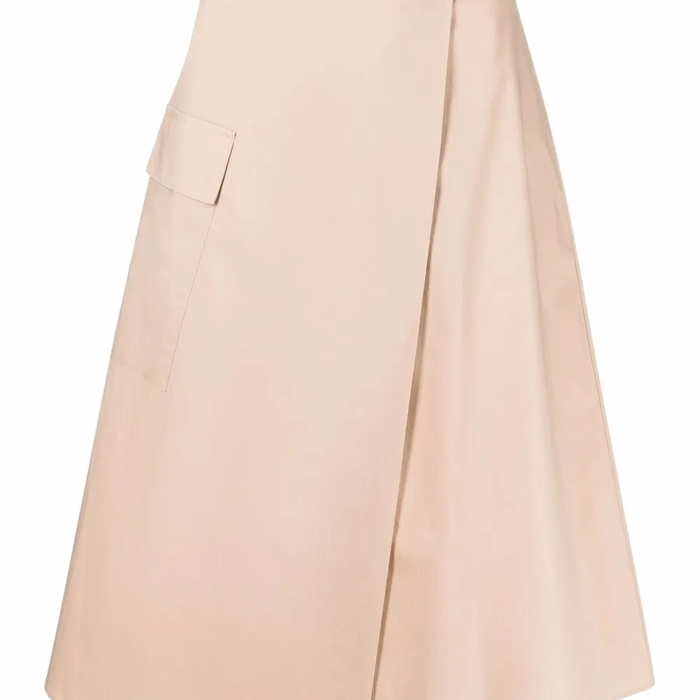 Поплиновая юбка миди А-силуэта