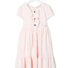 Присборенное платье с оборками