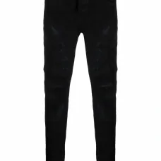 Джинсы скинни с заниженной талией и прорезями