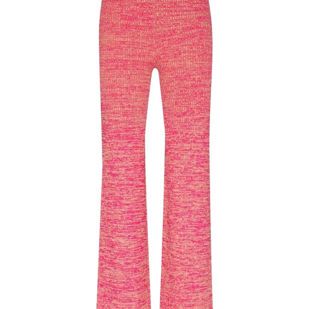 Широкие брюки в рубчик