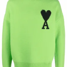 Джемпер с монограммой Ami de Coeur и высоким воротником Джемпер с монограммой Ami de Coeur и высоким воротником