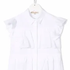 Рубашка без рукавов с оборками