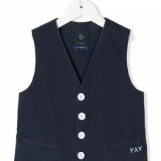 Жилет с V-образным вырезом и вышитым логотипом Жилет с V-образным вырезом и вышитым логотипом