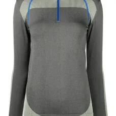 Топ с воротником-воронкой на молнии