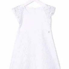 Платье миди А-силуэта с кружевными вставками