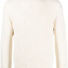 Джемпер в рубчик с прорезями