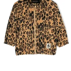 Флисовая куртка с леопардовым принтом