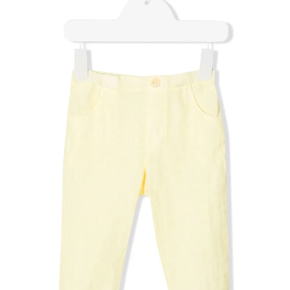 Льняные брюки прямого кроя