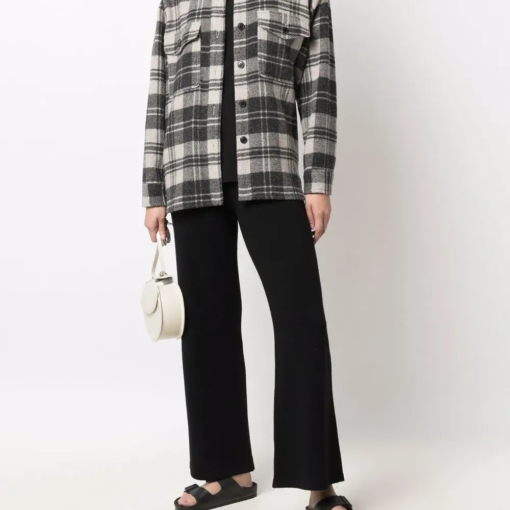 Кашемировые брюки в рубчик