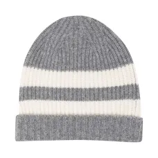 Кашемировая шапка бини Bibi в полоску