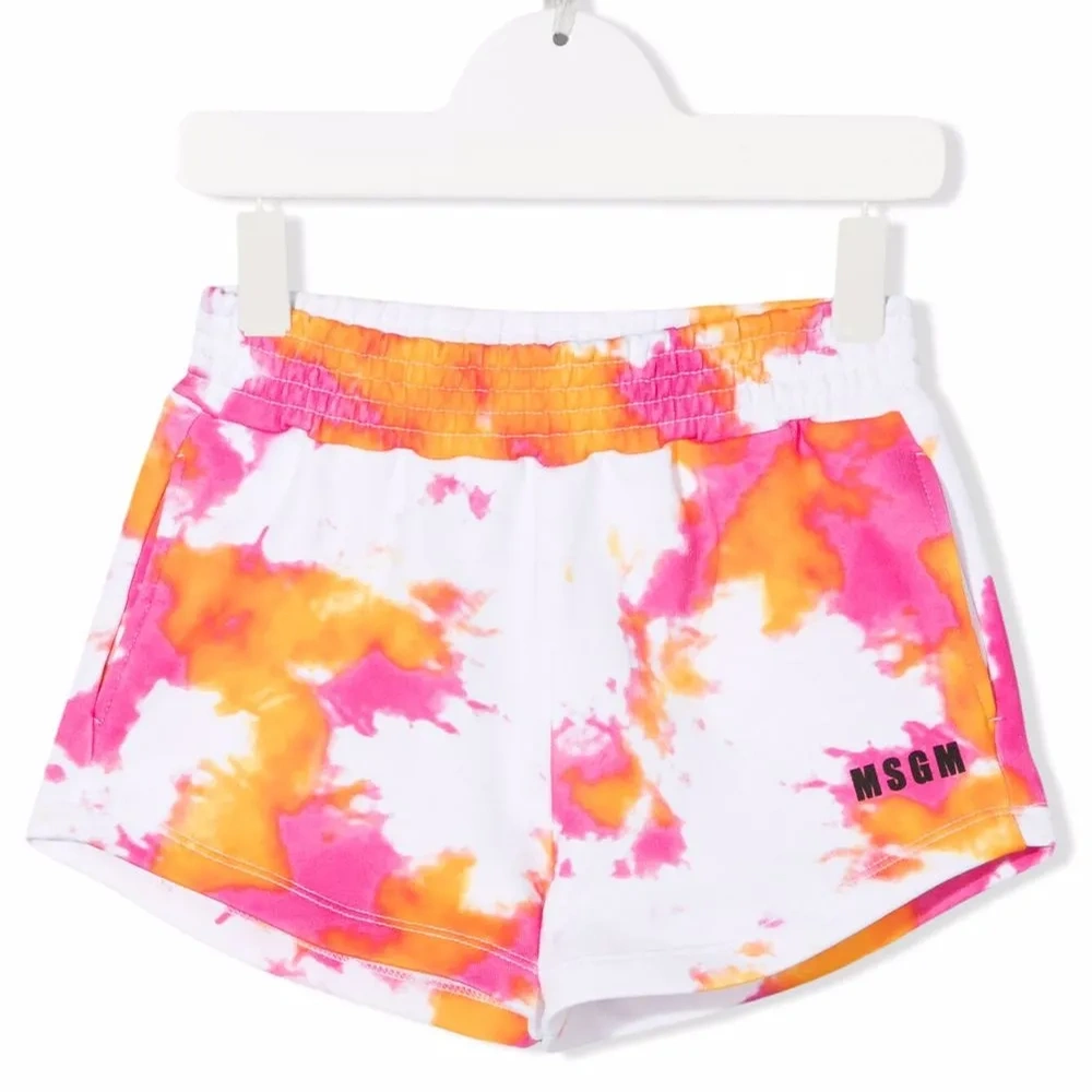 Шорты с принтом тай-дай и логотипом