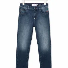 Узкие джинсы с нашивкой-логотипом