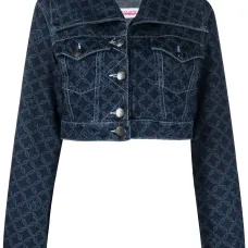 Укороченная джинсовая куртка с монограммой Укороченная джинсовая куртка с монограммой