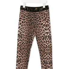 Легинсы с леопардовым принтом и логотипом Легинсы с леопардовым принтом и логотипом