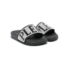 Шлепанцы Plein с кристаллами