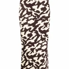 Юбка миди с анималистичным принтом