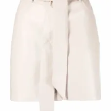 Юбка мини А-силуэта с поясом