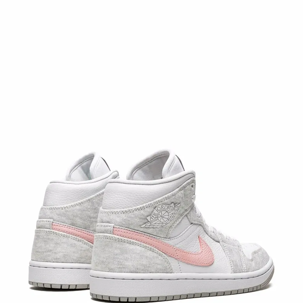 Кроссовки Air Jordan 1 Mid SE Heather Grey/Pink