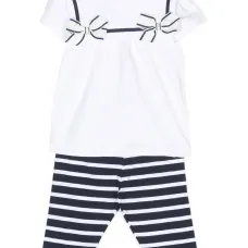 Комплект из топа и брюк с бантом