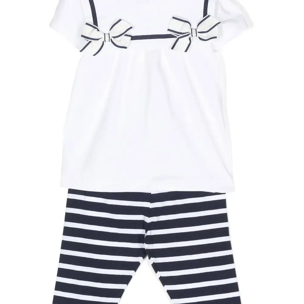 Комплект из топа и брюк с бантом