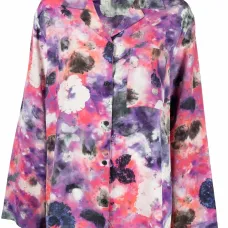 Шелковая рубашка с цветочным принтом Шелковая рубашка с цветочным принтом