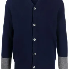 Шерстяной кардиган с V-образным вырезом