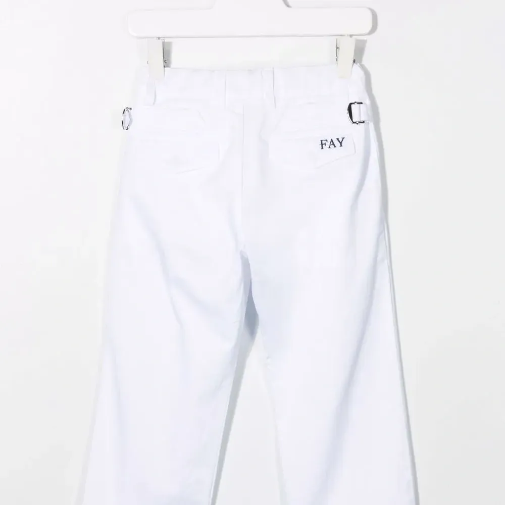 Брюки с вышитым логотипом