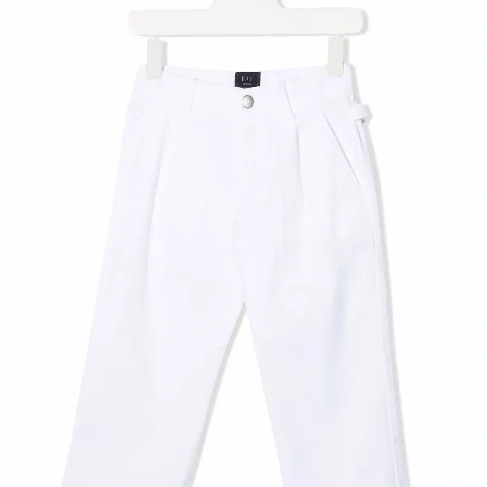 Брюки с вышитым логотипом